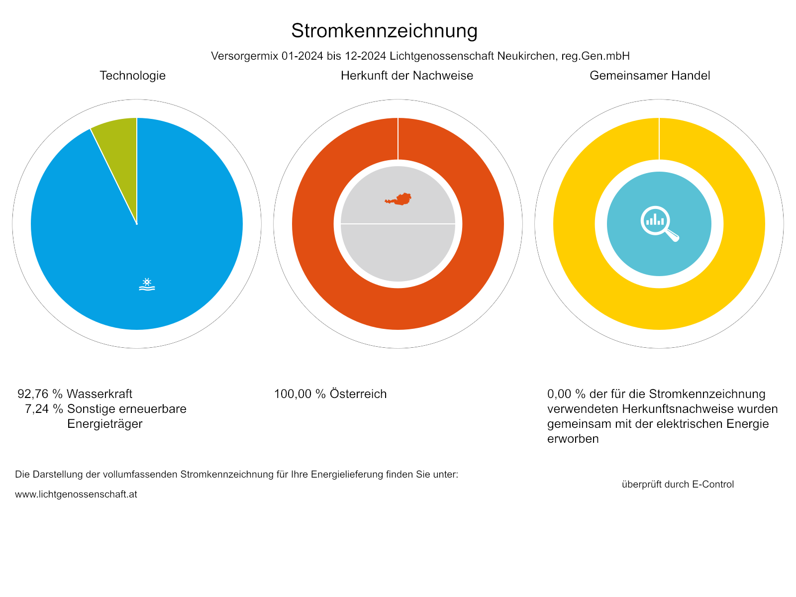 Stromkennzeichnung 01.01.2024 bis 31.12.2024 - Grafik der E-Contorl